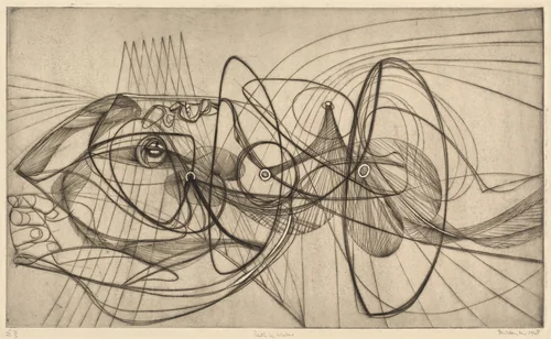 Death by Water by Stanley William Hayter, print, 1948
