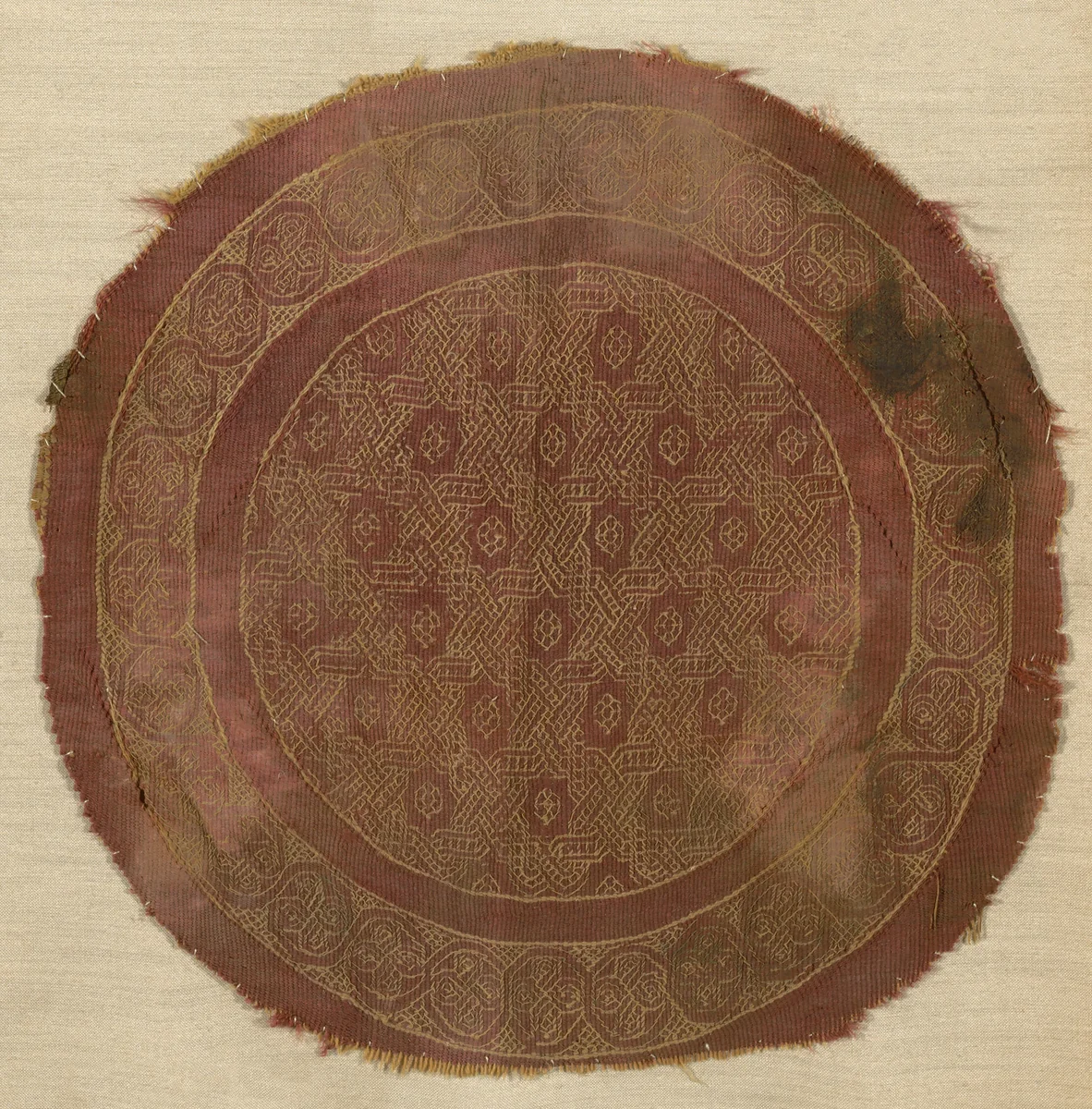 Roundel by Coptic Egypt, textile, 201-500