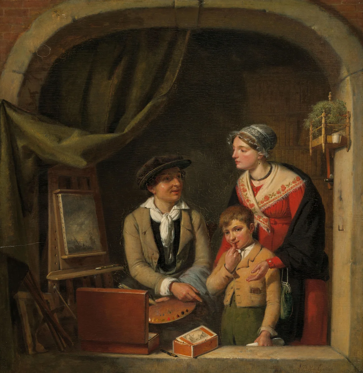 ´Becoming a Painter´ by Jean-Baptiste Van Eycken, painting, 1825-1827