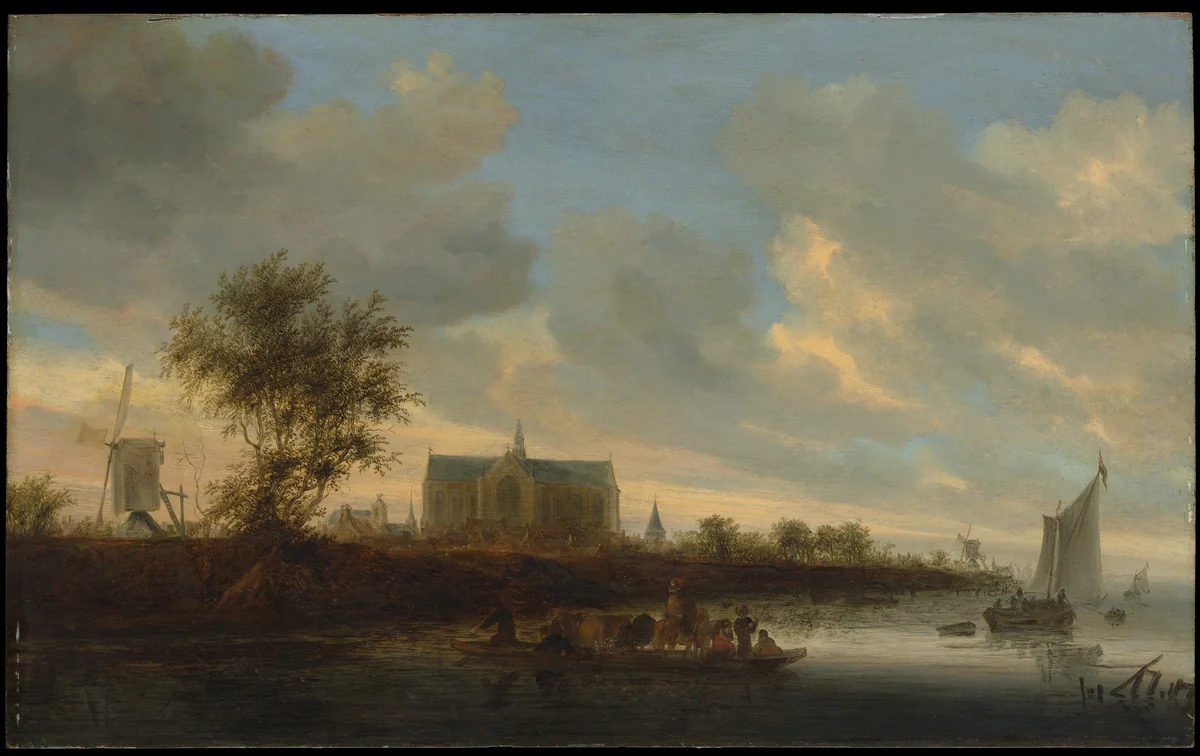 View of the Town of Alkmaar by Salomon van Ruysdael, painting, 1620-1670