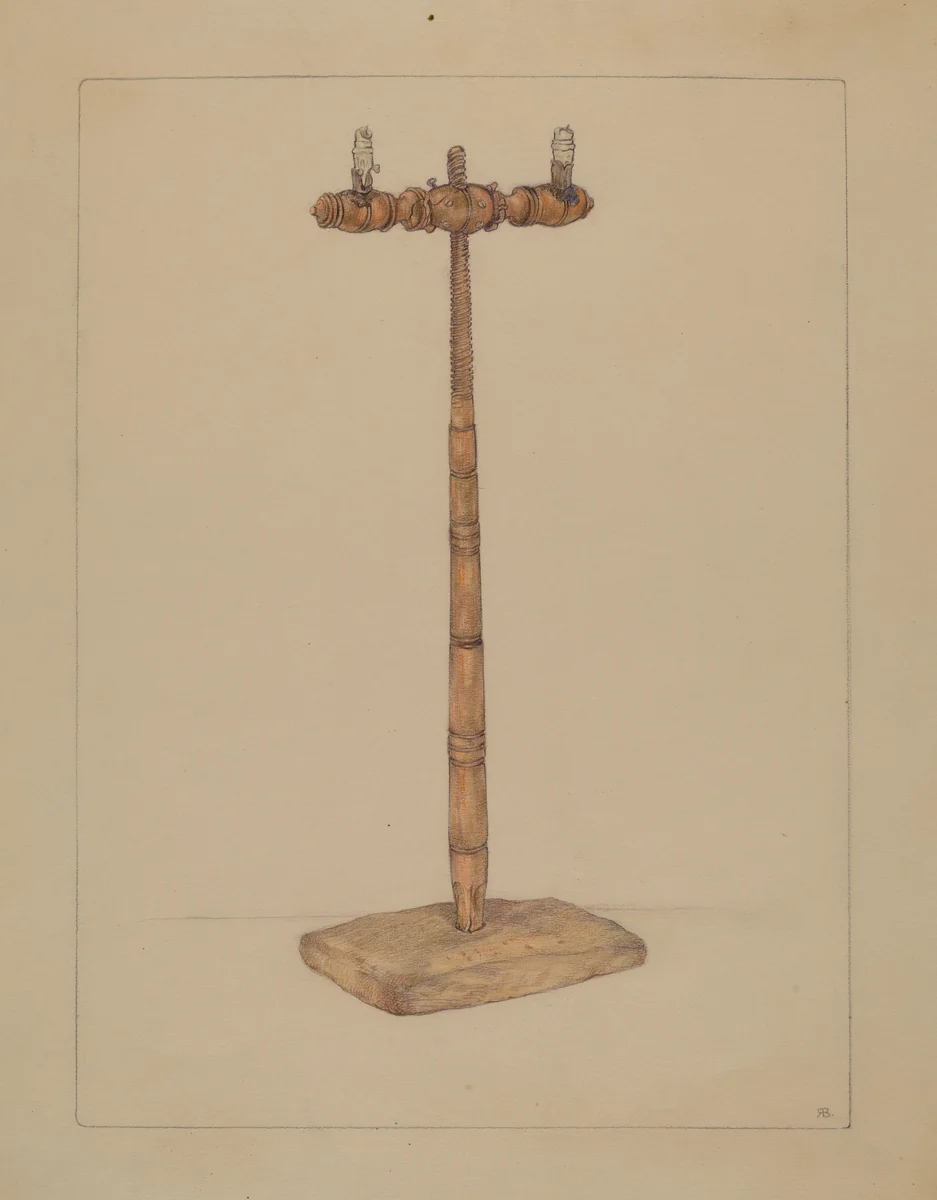 Candlestand by Rosa Burger, index of american design, 1936