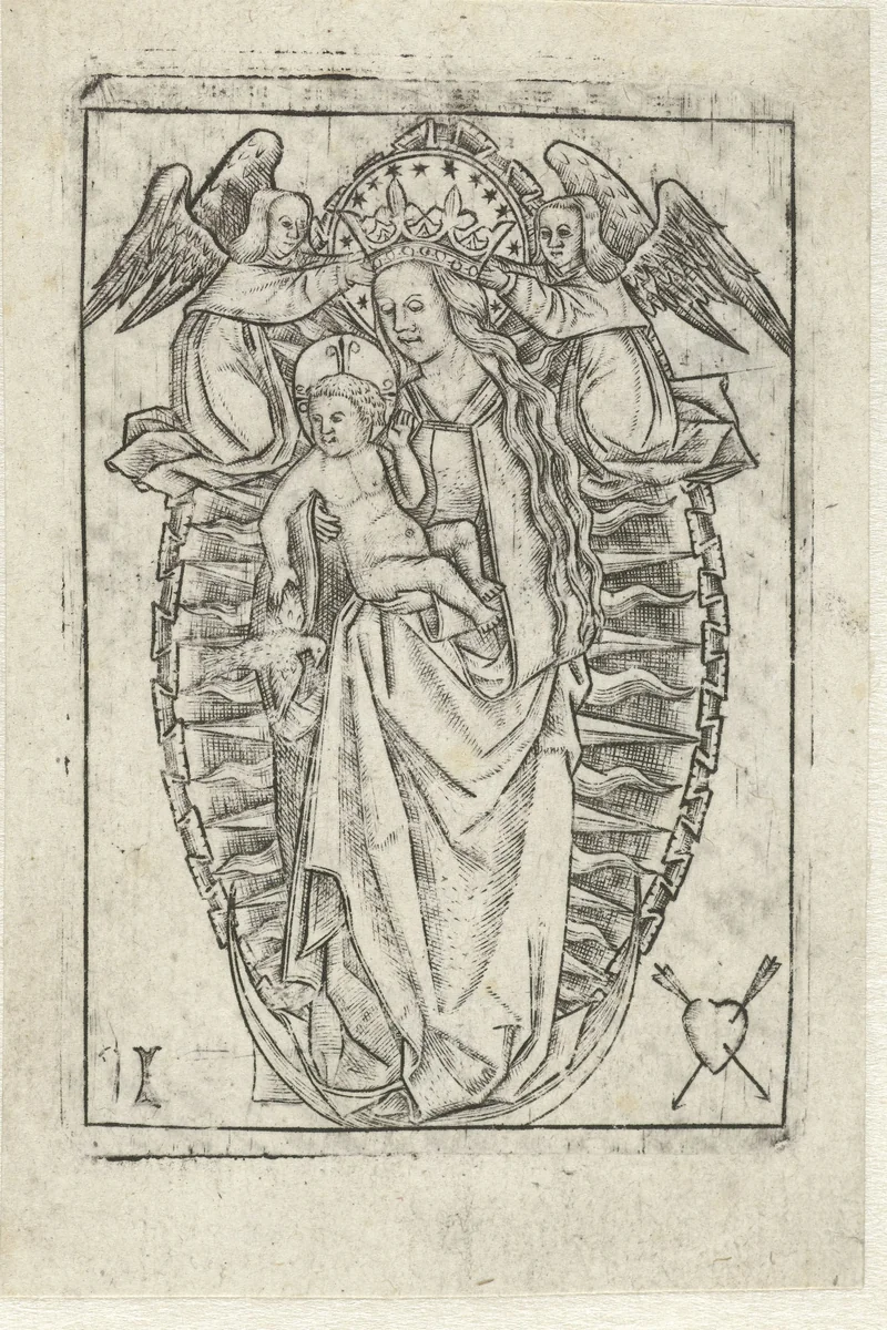 Madonna op de maansikkel by Unknown, print, 1500-1525