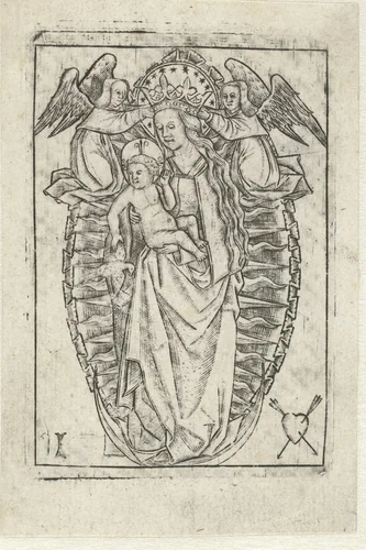 Madonna op de maansikkel by Unknown, print, 1500-1525
