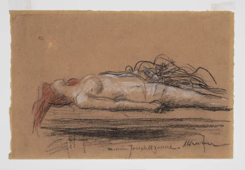 Wife of the Levite from Ephraim by Jean-Jacques Henner, drawing, 1894-1895