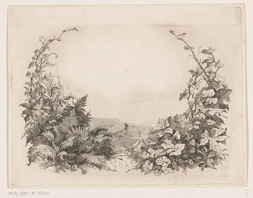 Kunstenaar aan het werk in de natuur by Pierre Louis Dubourcq, print, 1841