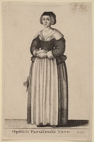 Opificis Parisiensis Vxor by Wenceslaus Hollar, print, 1643