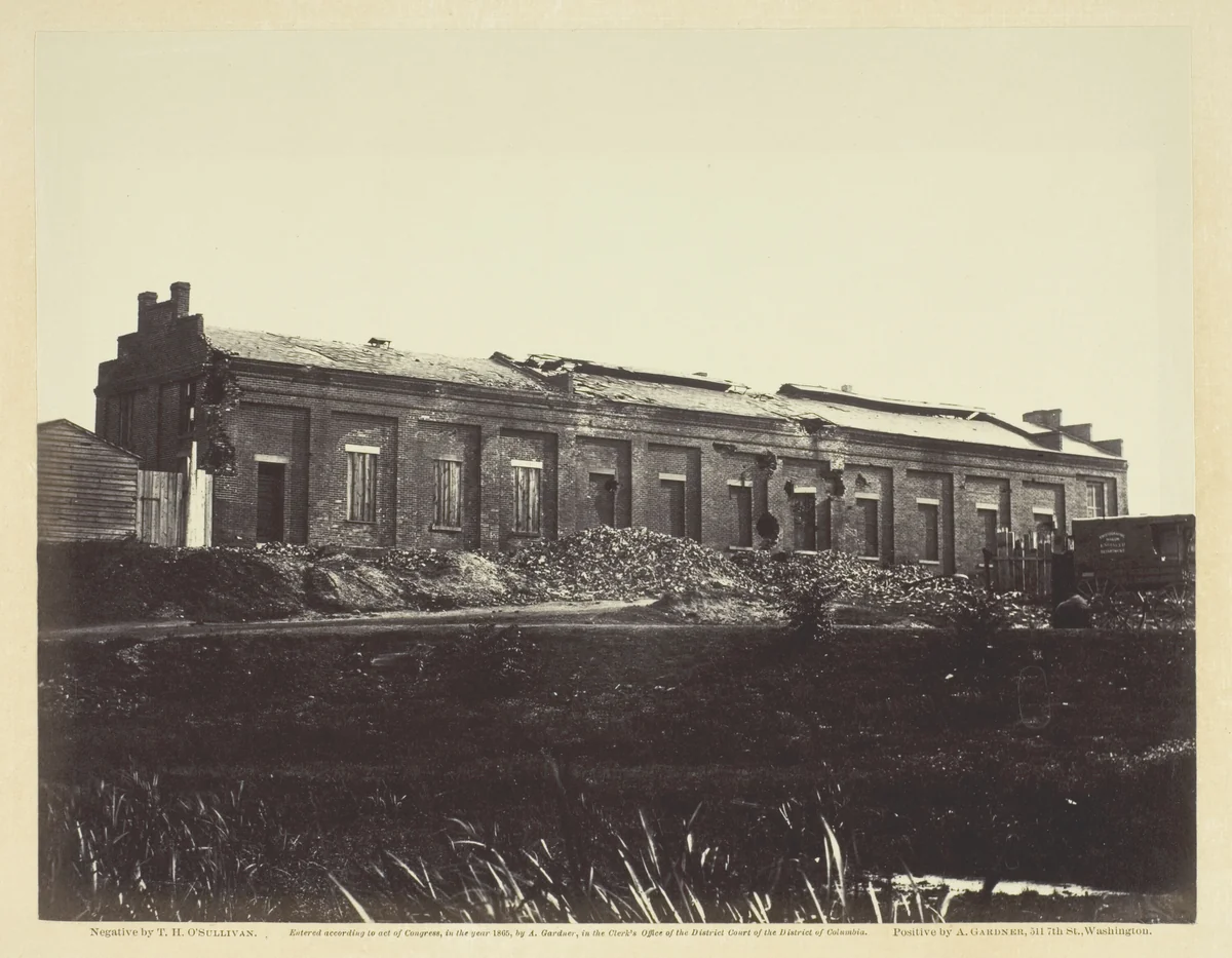 View of the Petersburg Gas Works by Timothy O'Sullivan, photograph, 1865