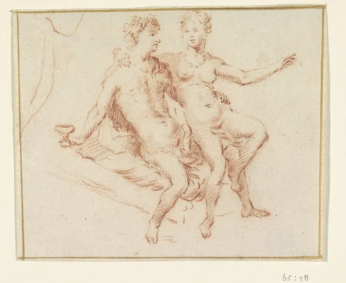 Liefdespaar by anonymous, drawing, 1600-1800