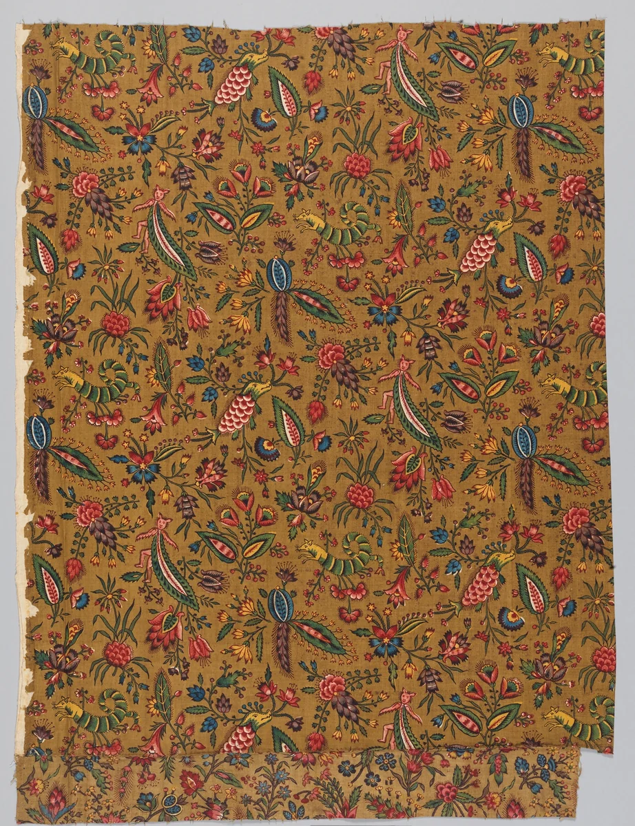 "Les Coquecigrues" by Oberkampf Manufactory, textile, 1787-1797