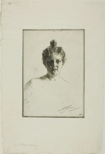 Mrs. Runeberg by Anders Zorn, print, 1900