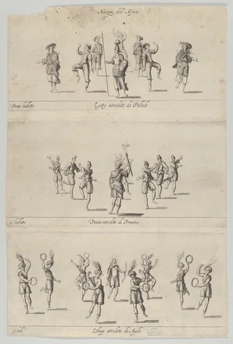 Nations of Africa ballets by anonymous, print, 1600-1699