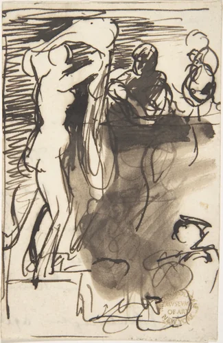 Studies for "The Bride at Her Toilet on the Day of Her Wedding" by Sir David Wilkie, drawing, 1833-1838