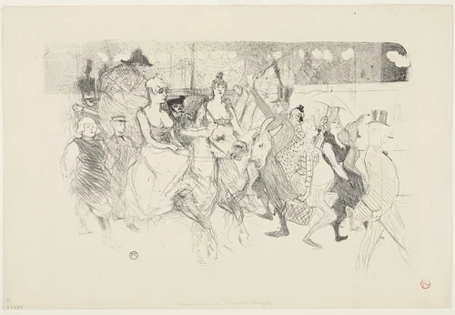 A Gala Evening at the Moulin Rouge (Une Redoute au Moulin Rouge) by Henri de Toulouse-Lautrec, print, 1893