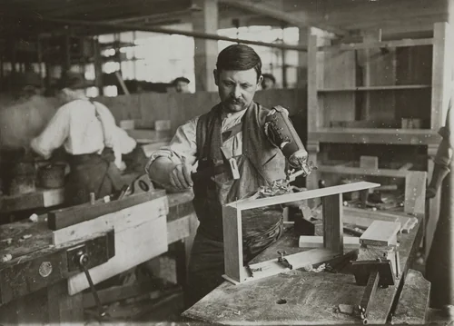 French War Veteran by Red Cross Institute for Crippled and Disabled Men, photograph, 1919