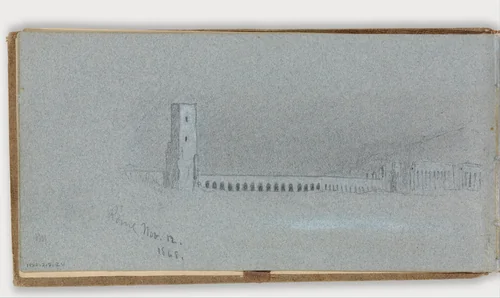 Roman Campagna, Nov. 12, 1868 (verso, from sketchbook) by Jervis McEntee, artwork, 1868