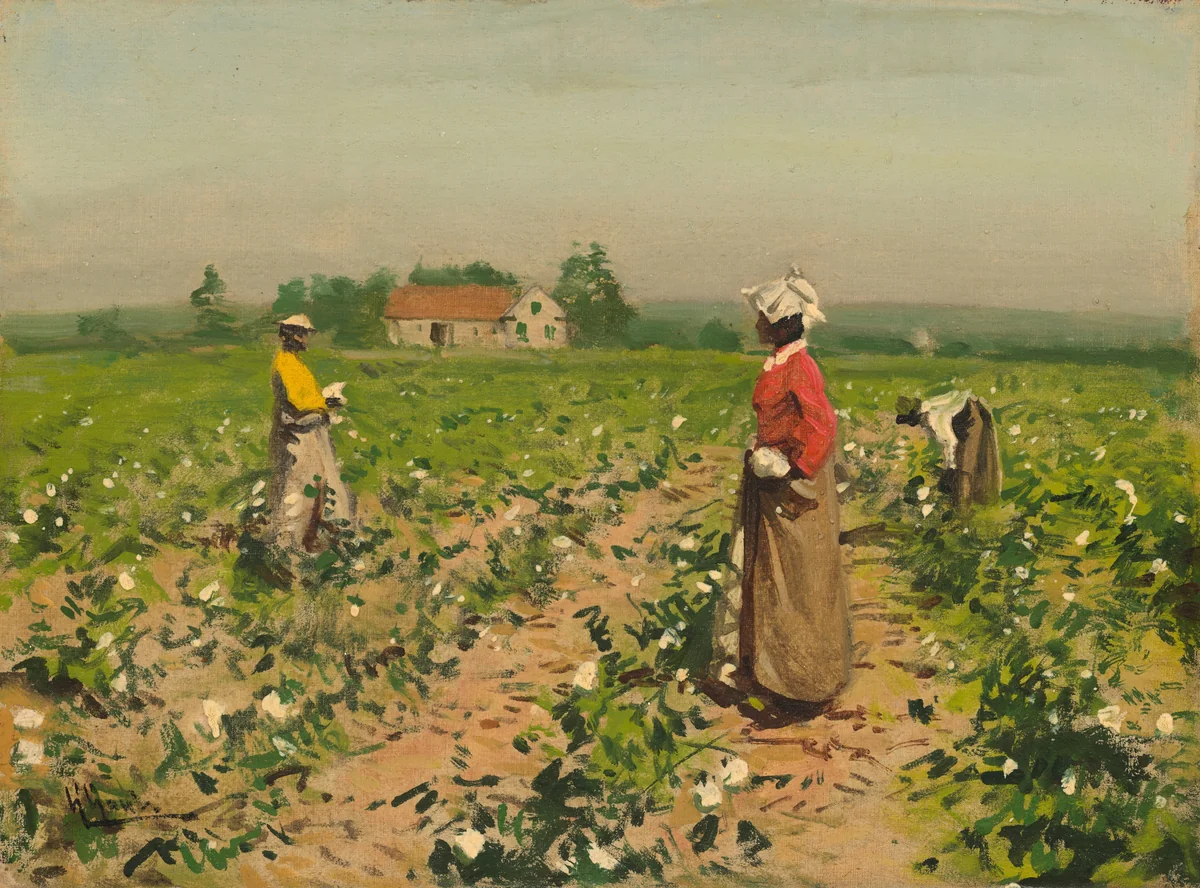 Picking Cotton by William Gilbert Gaul, painting, 1890