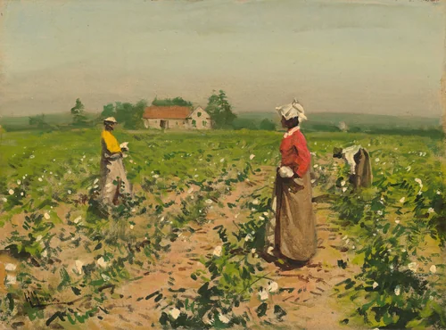 Picking Cotton by William Gilbert Gaul, painting, 1890