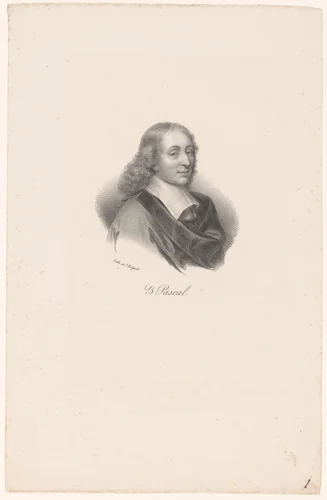 Portret van Blaise Pascal by anonymous, print, 1818-1842