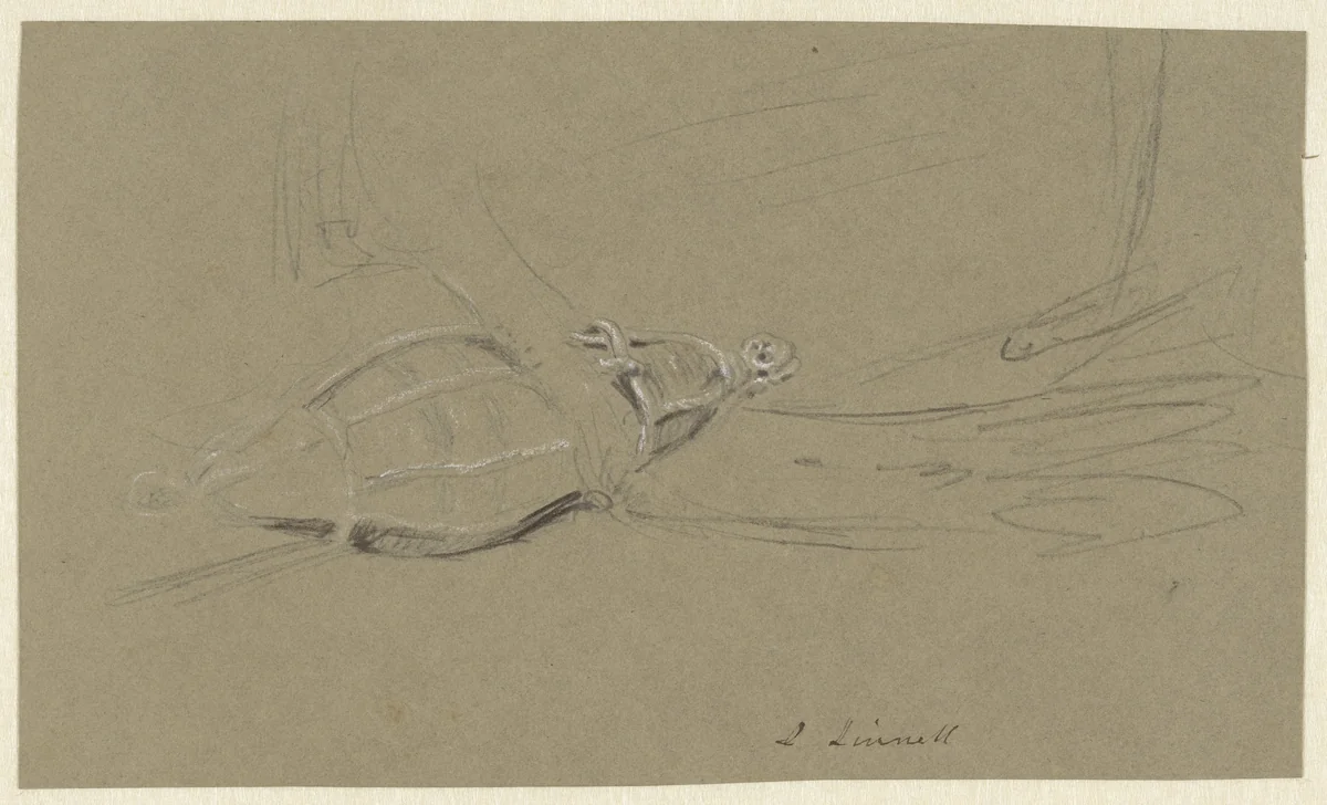 Ankerboei by John Linnell, drawing, 1802-1882