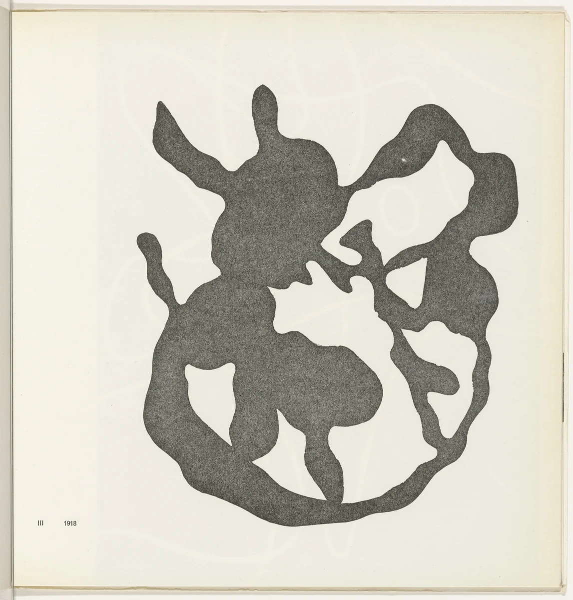Configuration III (plate, folio 7) from 11 Configurations by Jean Arp, illustrated book, 1918