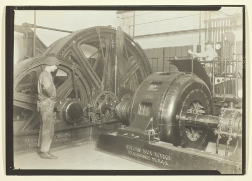 The Mines Today By Cables (Electric Driven). This Is The Power Room Of A Pennsylvania Coal Mine by Lewis Wickes Hine, photograph, 1930
