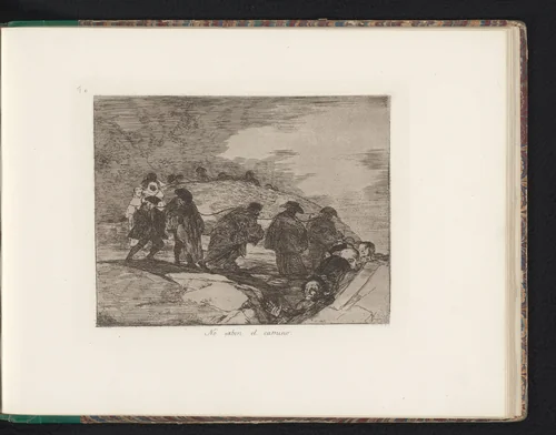 Processie van aan de hals geketende figuren by Francisco de Goya, book, 1810-1820