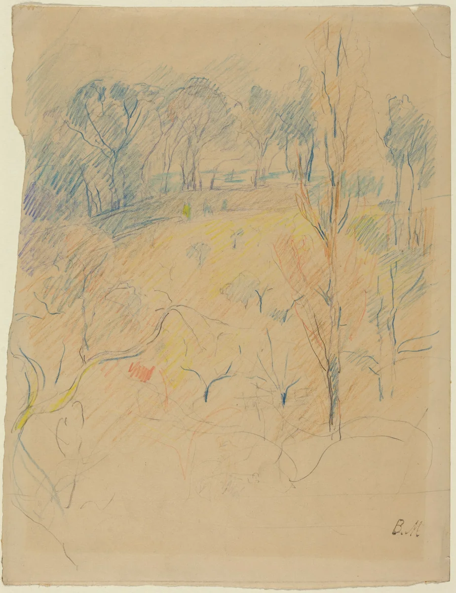 Spring Landscape by Berthe Morisot, drawing, 1890-1891