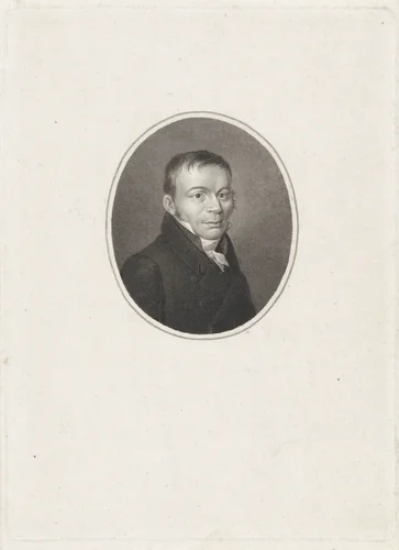 Portret van Izaak Riewert Schmidt by Philippus Velijn, print, 1826-1828