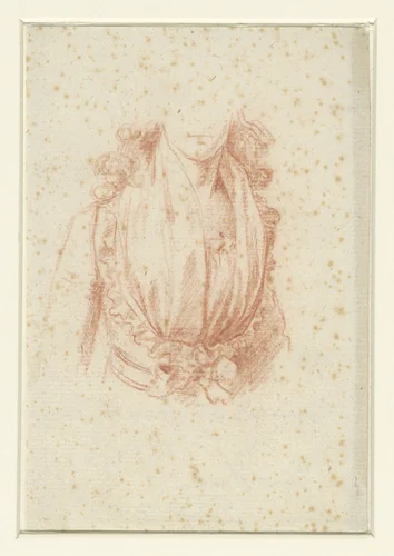 Kostuumstudie voor een portret van Madame Moreau by anonymous, drawing, 1796