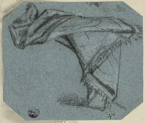 Shawl in Folds by Unknown Artist, drawing, 1800-1899
