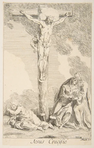 Crucifixion by Claude Gillot, print, 1685-1722