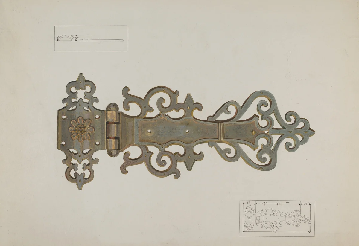 Hinge by Verna Tallman, index of american design, 1937