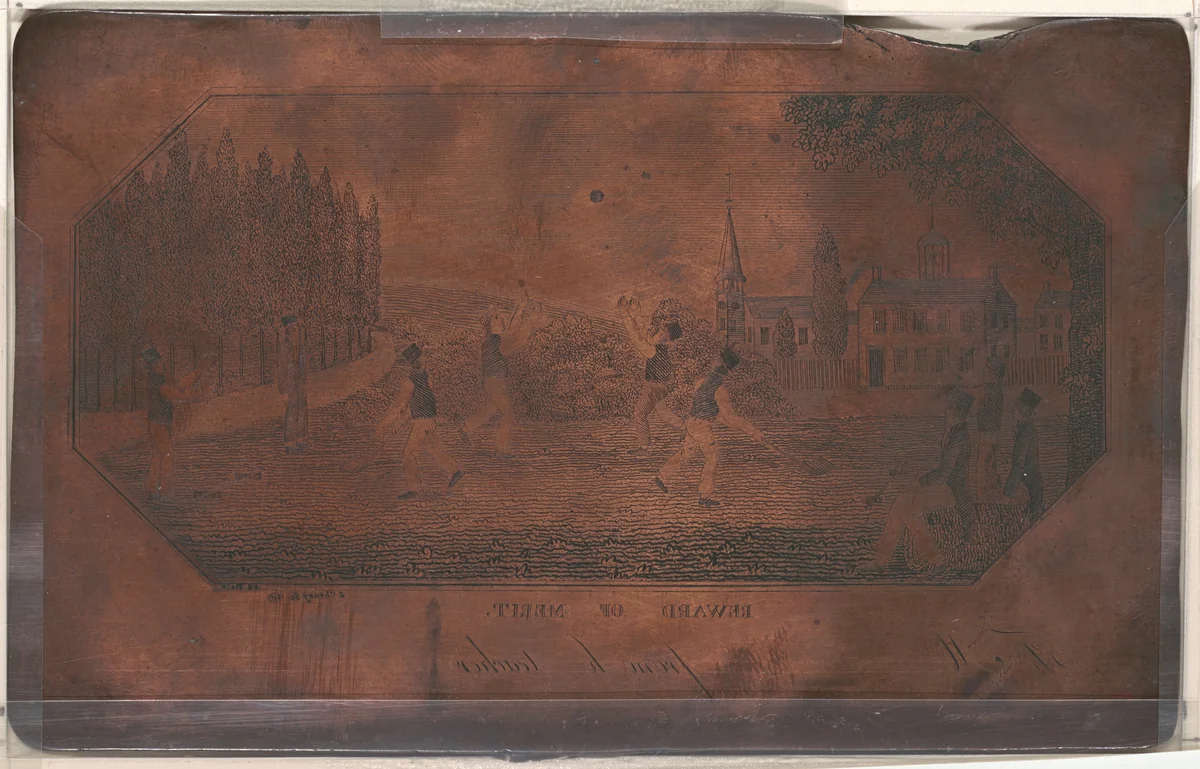 Reward of Merit by John Cheney, technical material, 1828
