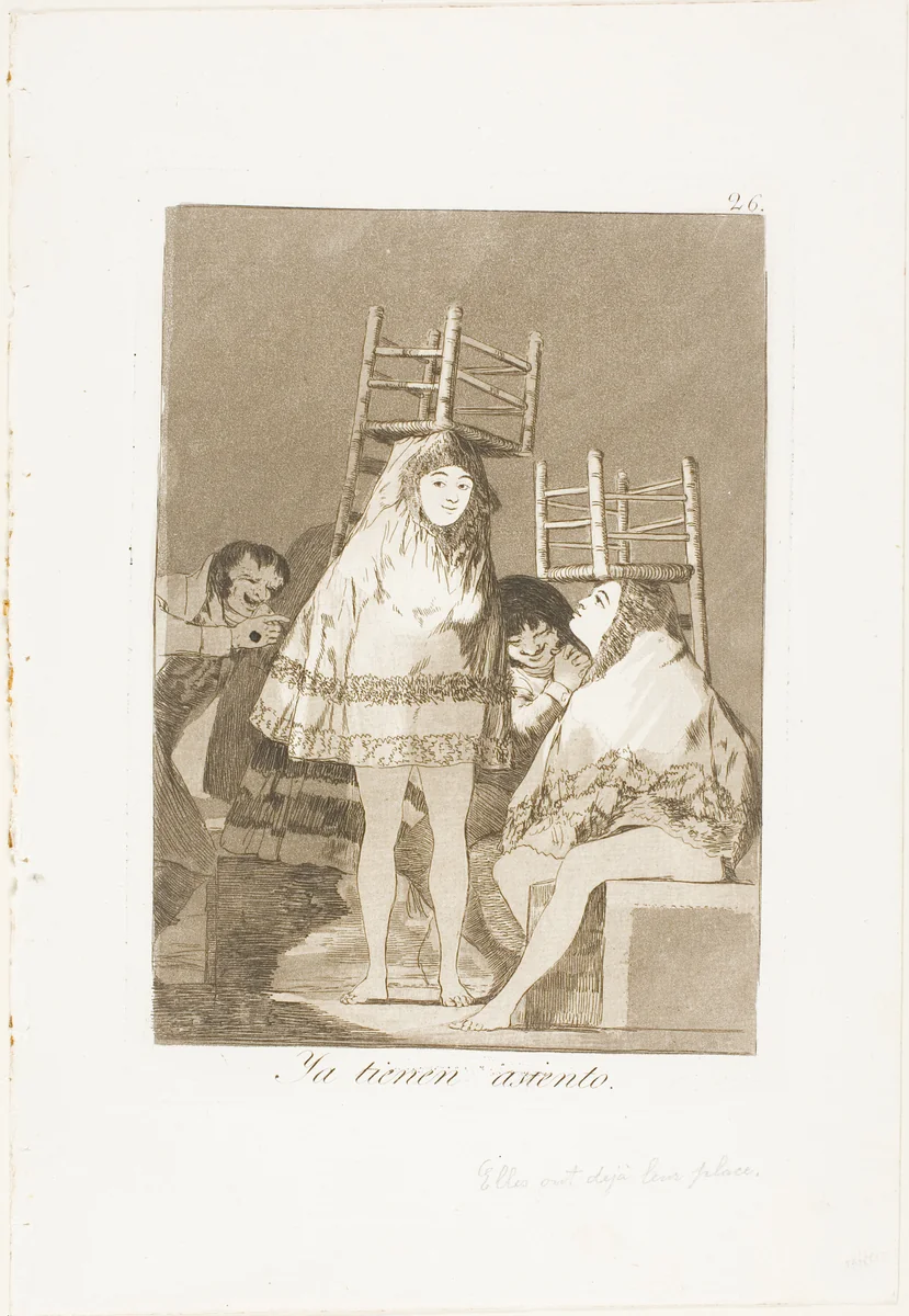 They've Already Got a Seat (i.e. bottom), plate 26 from Los Caprichos by Francisco José de Goya, print, 1797-1799