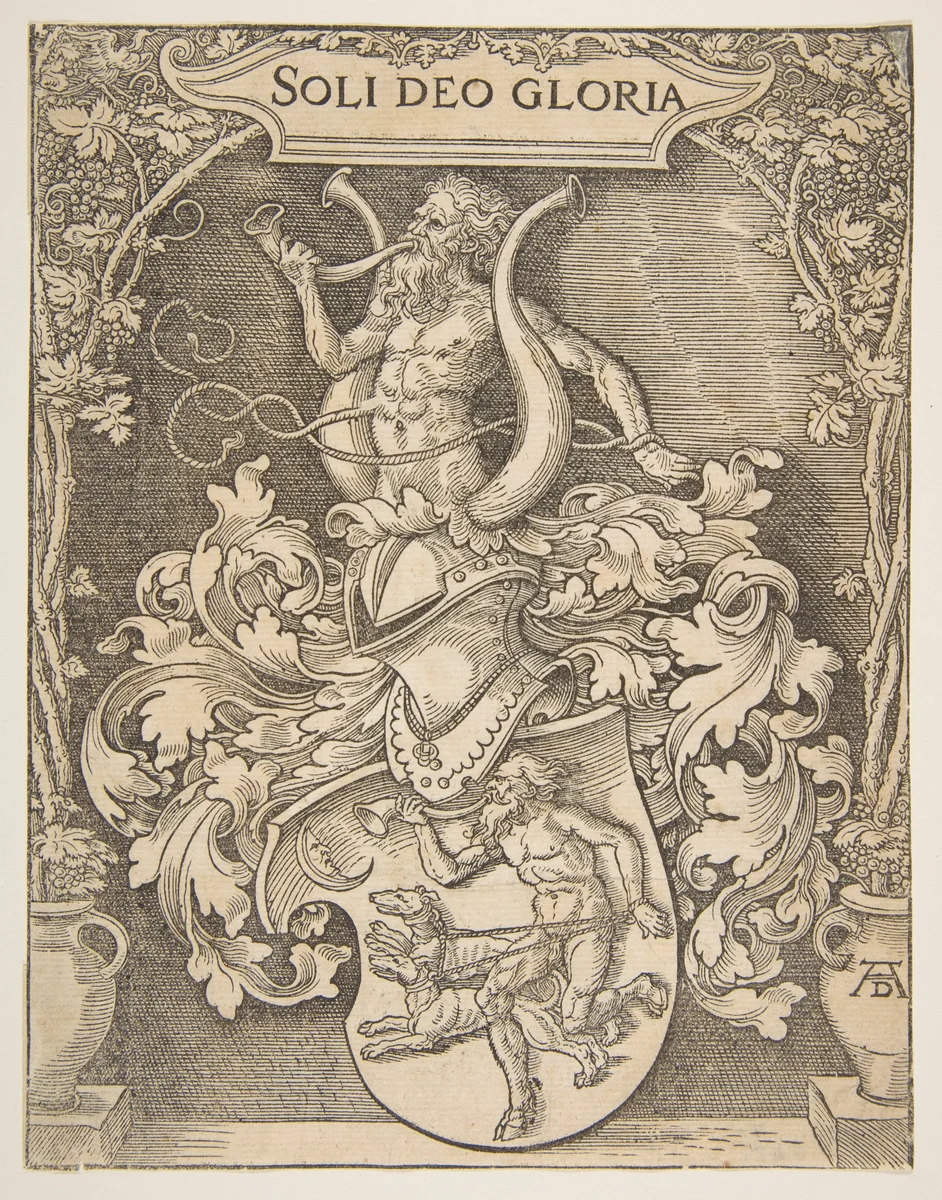 The Arms of Johann Tscherte by Albrecht Dürer, print, 1485-1528