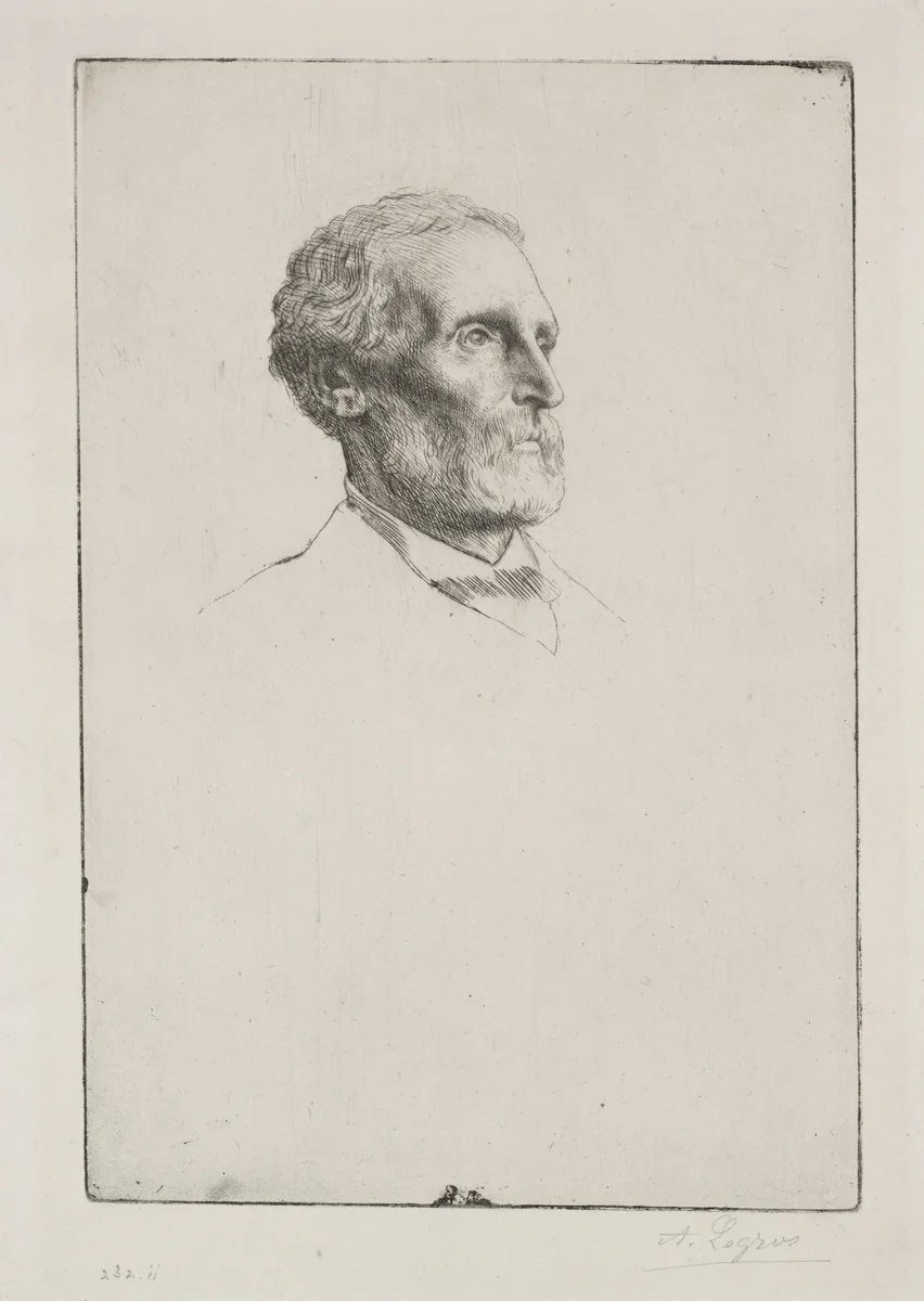 Sir Frederick W. Burton by Alphonse Legros, print, 1857-1911