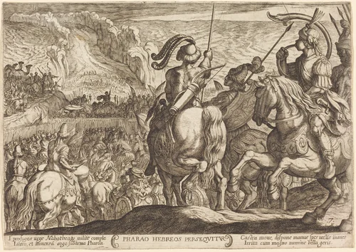 The Egyptians Pursue the Israelites by Antonio Tempesta, print, 1613