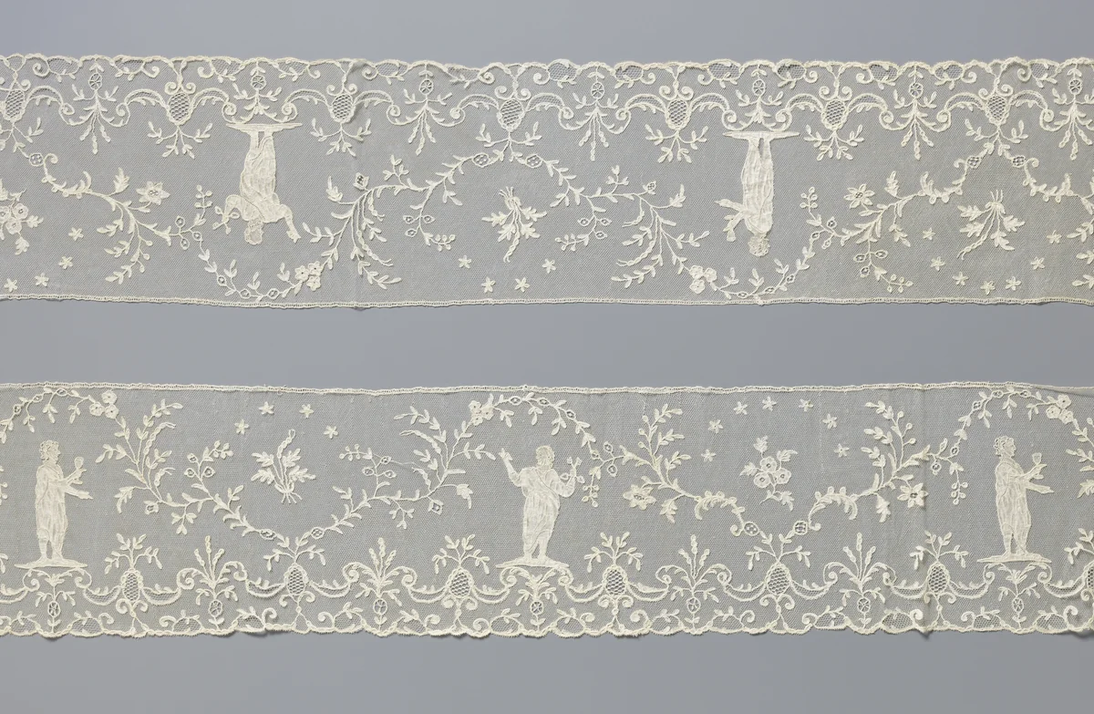 Strook applicatiekant met Petrus en Johannes by anonymous, other, 1800