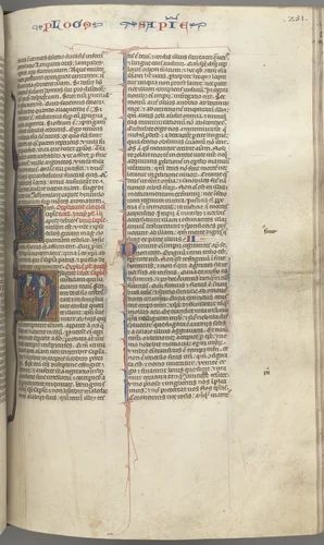 Fol. 251 r, Wisdom, historiated initial D, Solomon instructing a soldier by Unknown, book, 1270-1300