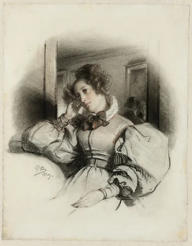 Portrait de Mme. E. D. by Paul Delaroche, print, 1829
