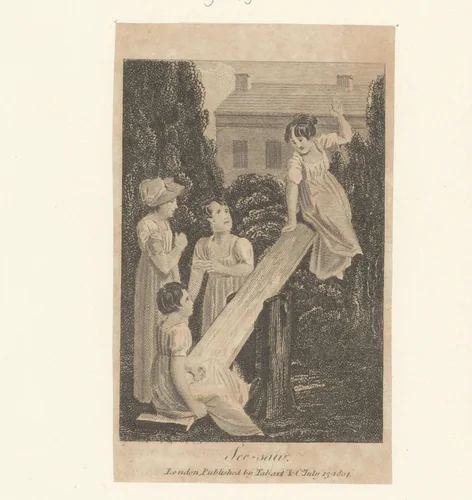 Kinderen op de wip by anonymous, print, 1812