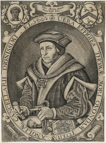 Sir Thomas More, Lord Chancellor by Renold Elstrack, print, 1571-1625