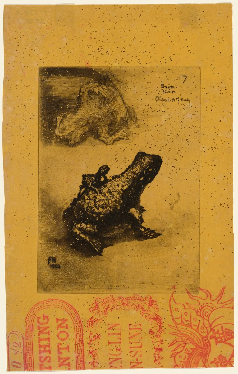 Bronze Toad by Félix-Hilaire Buhot, print, 1883