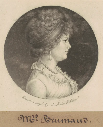 Mrs. Brumaud by Charles B. J. Févret de Saint-Mémin, print, 1800