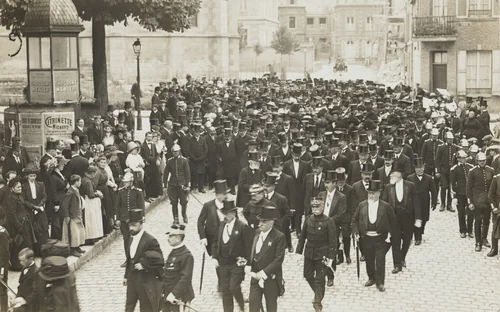 Funérailles victimes, Epernay by Unidentified Photographer, photograph, 1912