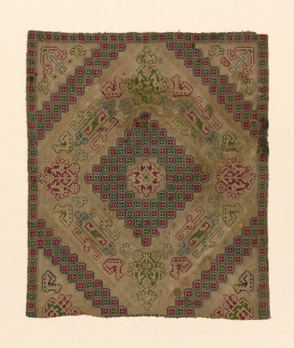 Fragment (From a Bolster Cover) by Leukas, textile, 1700-1900