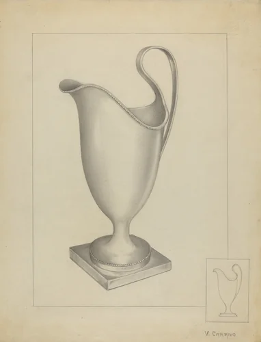 Silver Creamer by Vincent Carano, index of american design, 1936