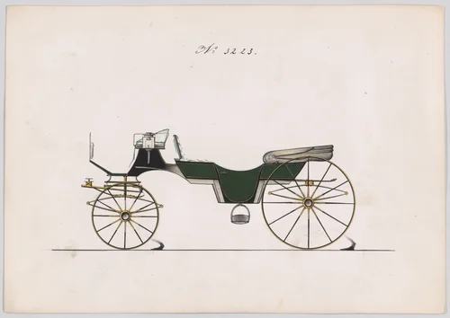 Vis-à-vis/Brett #3223 by Brewster & Co., drawing, 1876