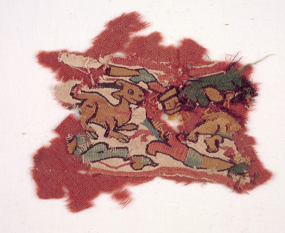 Band with Flora and Fauna Motifs by Unknown, textile, 500-699