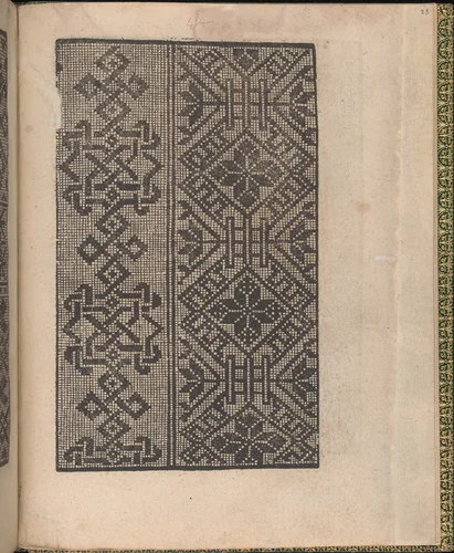 Ornamento delle belle & virtuose donne, page 12 (verso) by Matteo Pagano, book, 1554